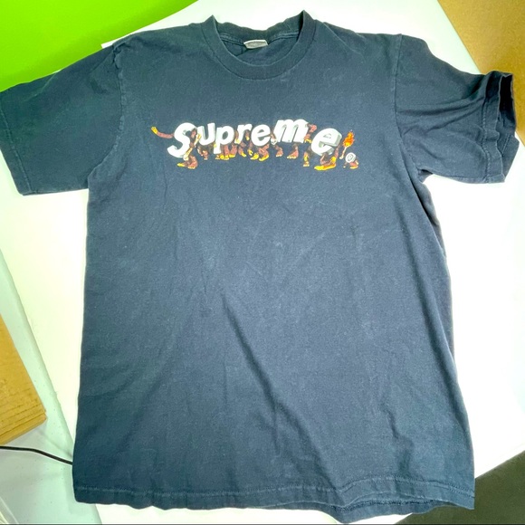 Supreme Other - Supreme Apes Logo Graphic T-Shirt in Mens Medium Size Black Shirt Top